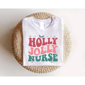 Nurse Christmas Shirt Holly Jolly Nurse Matching Shirt